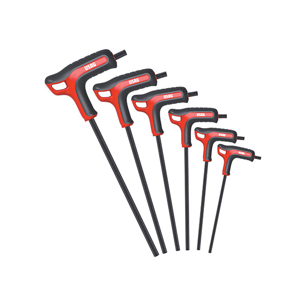 280 HATX/SE6 - Set of 6 bent male keys with handle for torx® screws - Usag - U02800464 280 HATX/SE6 - Set of 6 bent male keys with handle for torx® screws - Usag - U02800464